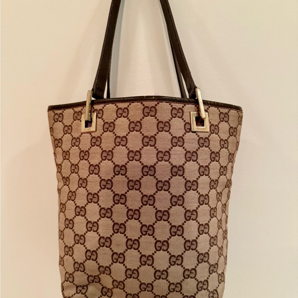 Gucci Brown Monogram Tote Bag